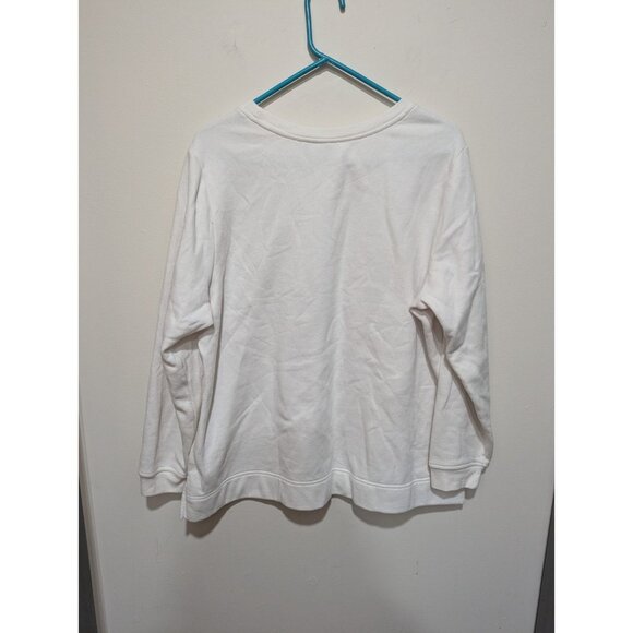 Karen Scott Sport Woman Holiday Christmas Penguin Sweatshirt XL - Picture 6 of 6